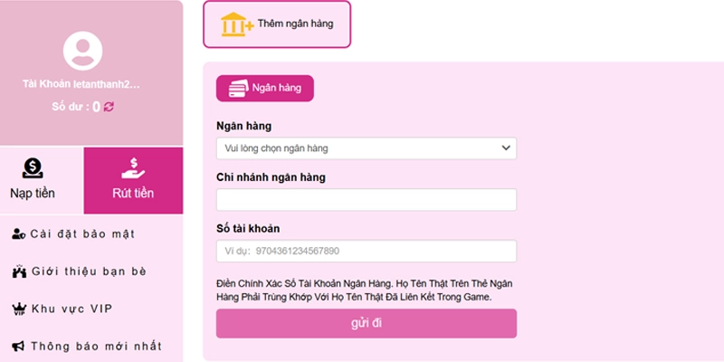 Rút Tiền MMOO - Tổng Hợp Quy Định Thanh Toán Mới 2026 7 Thêm tài khoản ngân hàng chính chủ tại MMOO